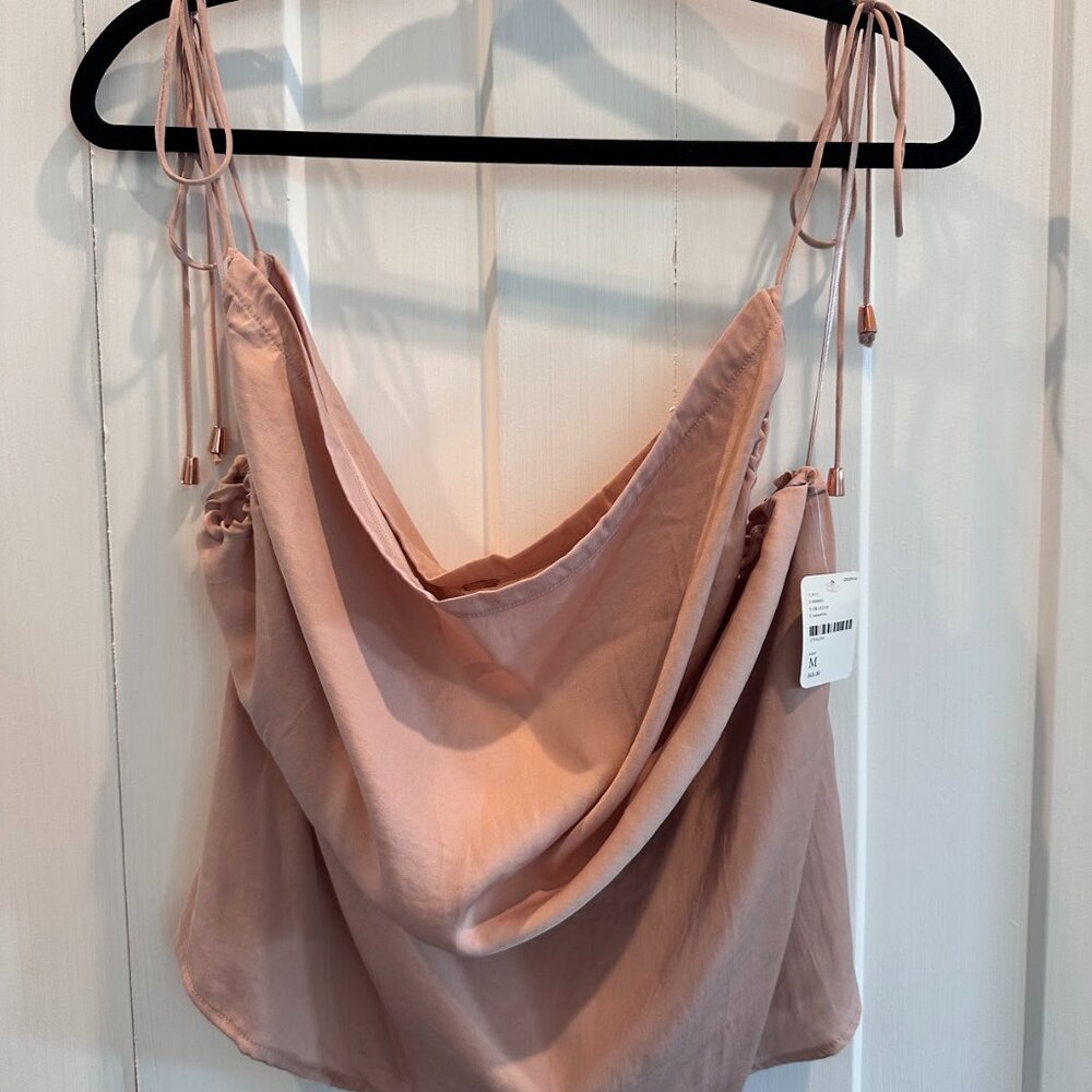 Free People Silky Side ruching strappy top